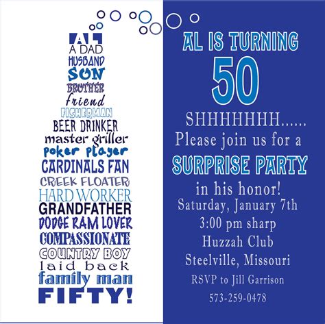 funny 50th birthday invitations